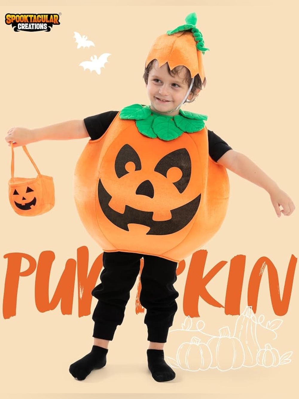 Spooktacular Creations Halloween Jack-O-Lantern Pumpkin Costume - Kids M